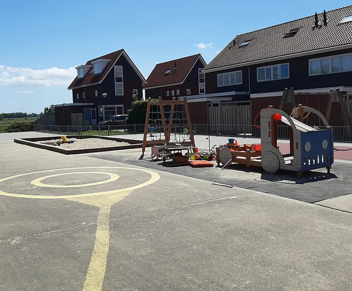 Buitenruimte bij BSO Zegveld van kinderopvang Kind&co ludens